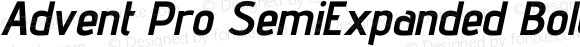 Advent Pro SemiExpanded Bold Italic