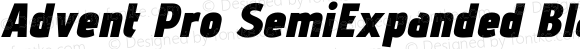 Advent Pro SemiExpanded Black Italic