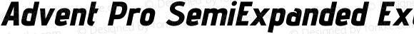 Advent Pro SemiExpanded ExtraBold Italic