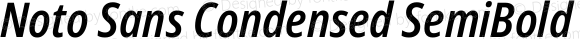 Noto Sans Condensed SemiBold Italic
