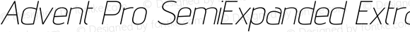 Advent Pro SemiExpanded ExtraLight Italic