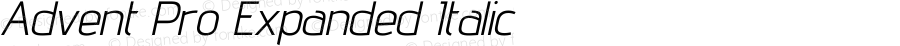 Advent Pro Expanded Italic