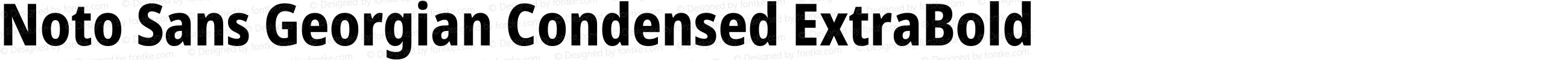 Noto Sans Georgian Condensed ExtraBold