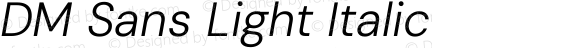 DM Sans Light Italic