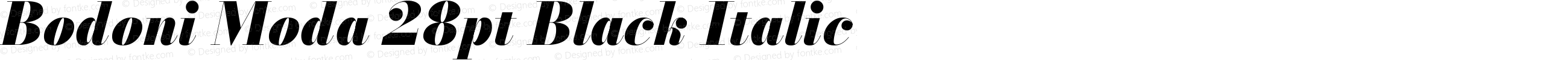 Bodoni Moda 28pt Black Italic