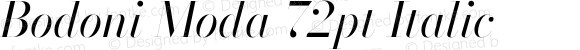 Bodoni Moda 72pt Italic