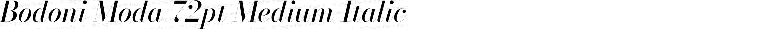 Bodoni Moda 72pt Medium Italic