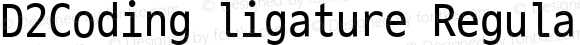 D2Coding ligature Regular