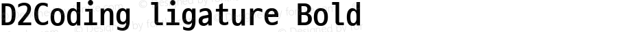 D2Coding ligature Bold