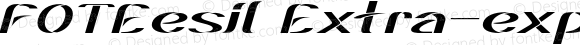 FOTEesil Extra-expanded Italic