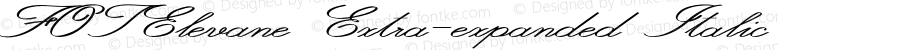 FOTElevane Extra-expanded Italic