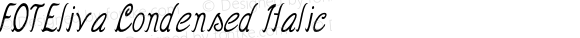 FOTEliva Condensed Italic