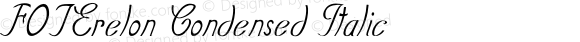 FOTErelon Condensed Italic