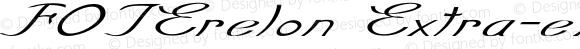 FOTErelon Extra-expanded Italic