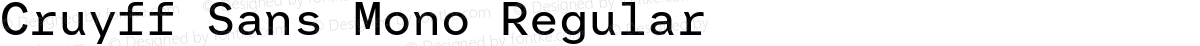 Cruyff Sans Mono Regular