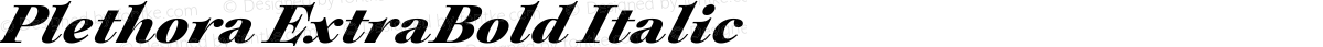Plethora ExtraBold Italic