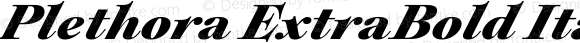 Plethora ExtraBold Italic