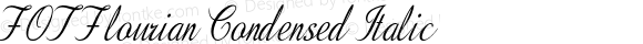 FOTFlourian Condensed Italic