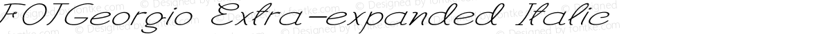 FOTGeorgio Extra-expanded Italic