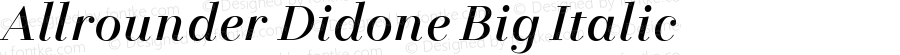 Allrounder Didone Big Italic