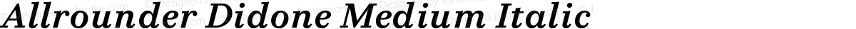 Allrounder Didone Medium Italic