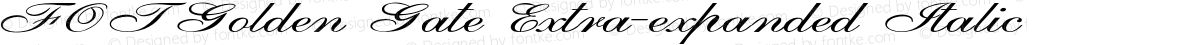 FOTGolden Gate Extra-expanded Italic