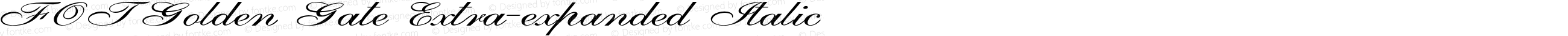 FOTGolden Gate Extra-expanded Italic