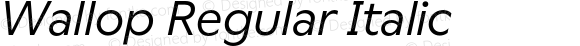 Wallop Regular Italic