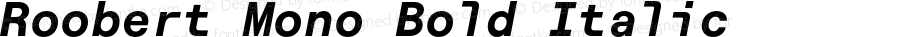 Roobert Mono Bold Italic