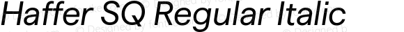 Haffer SQ Regular Italic