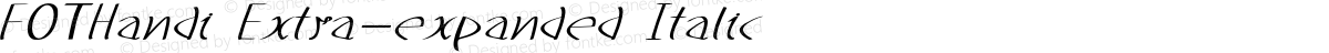 FOTHandi Extra-expanded Italic
