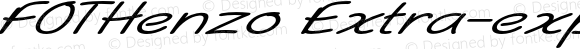 FOTHenzo Extra-expanded Italic