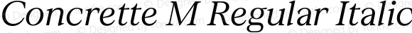 Concrette M Regular Italic