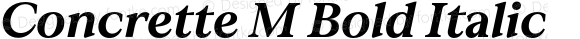 Concrette M Bold Italic