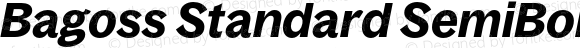 Bagoss Standard SemiBold Italic