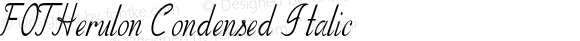 FOTHerulon Condensed Italic