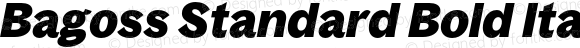 Bagoss Standard Bold Italic