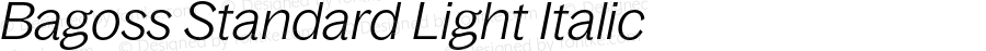 Bagoss Standard Light Italic