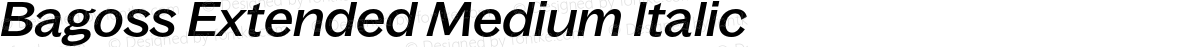 Bagoss Extended Medium Italic
