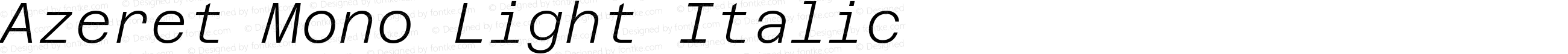 Azeret Mono Light Italic