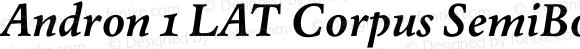 Andron 1 LAT Corpus SemiBold Italic