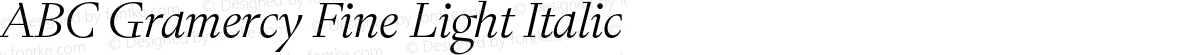 ABC Gramercy Fine Light Italic