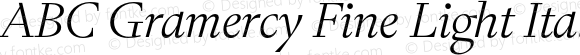 ABC Gramercy Fine Light Italic