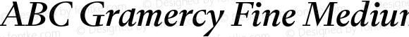 ABC Gramercy Fine Medium Italic