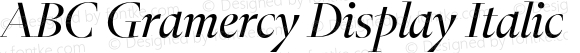 ABC Gramercy Display Italic