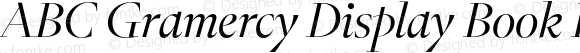 ABC Gramercy Display Book Italic