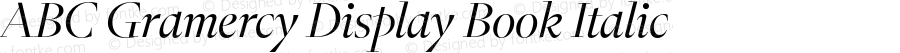 ABC Gramercy Display Book Italic