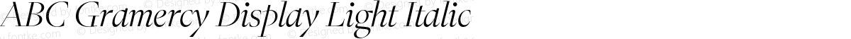 ABC Gramercy Display Light Italic