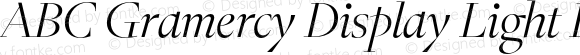 ABC Gramercy Display Light Italic