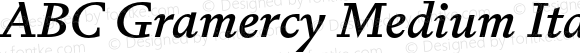 ABC Gramercy Medium Italic